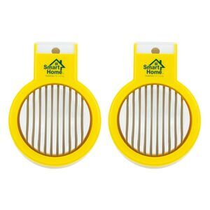Smart Home Egg Slicer with Stainless Steel Blades in Yellow/White, 2 Pack